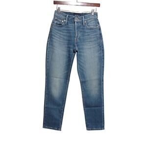 Lucky Brand Drew Mom Jeans High Rise Tapered‎ Denim Blue Women's Size 00/24A